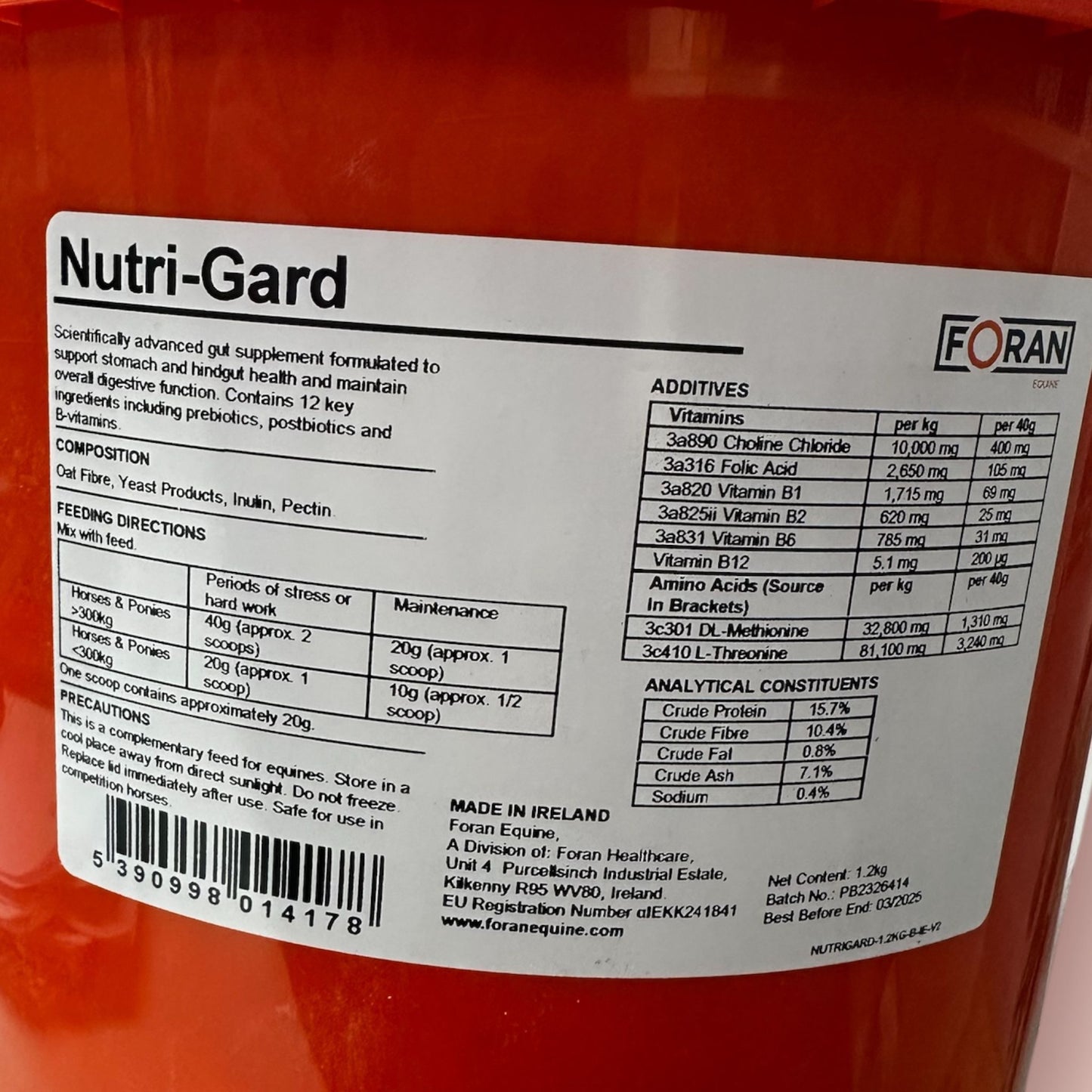 Foran Equine Nutri-Gard 1.2Kg