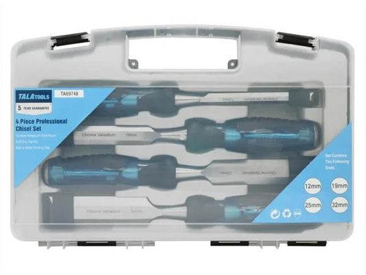 Tala Professional 4 Piece Wood Chisel Set - TA69748