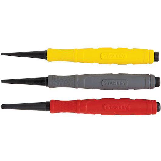 STANLEY DynaGrip Nail Sets Set of 3 (0.8, 1.6, 2.4mm)