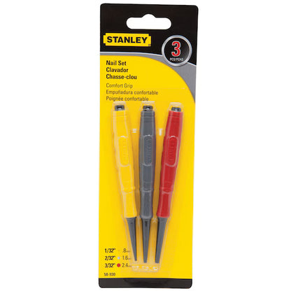 STANLEY DynaGrip Nail Sets Set of 3 (0.8, 1.6, 2.4mm)