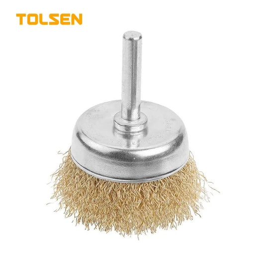 Tolsen CUP BRUSH WITH SHANK 75mm