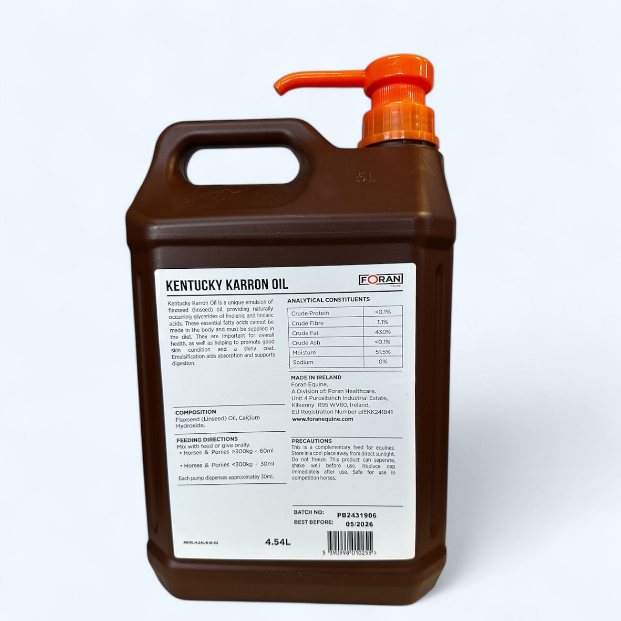 Foran Equine Kentucky Karon Oil 4.5L