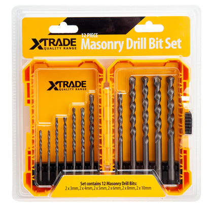 XTrade 12pc Masonry Drill Bit Set