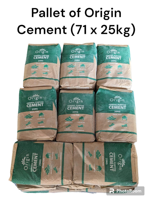 Pallet of Origin Cement (71 x 25kg bags)  -    €468.60