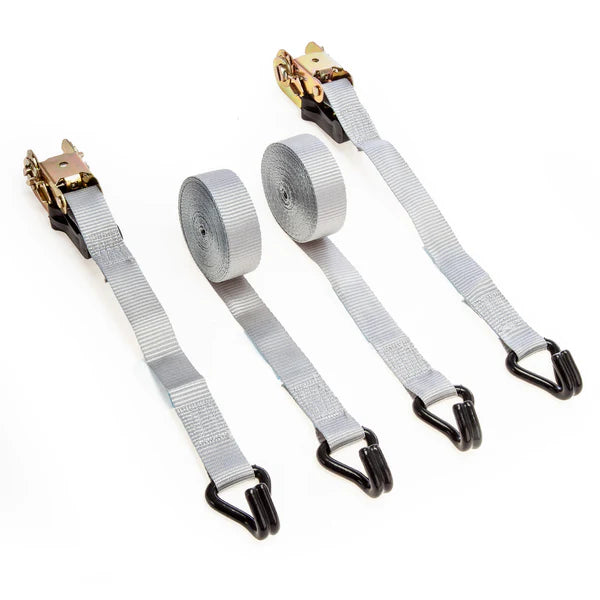XTrade Ratchet Straps with Hooks 25mm x 5m Twin Pack