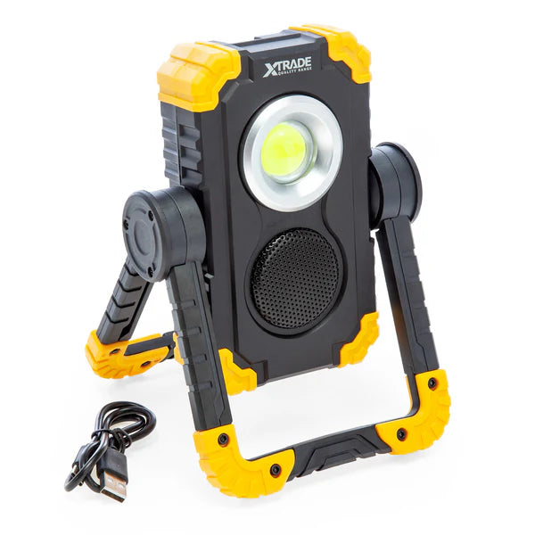 XTrade Rechargeable LED Work Light 800 Lumens with Bluetooth Speaker