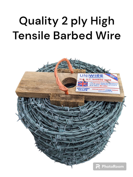 UNIWIRE - H/T - 200M Green Barded Wire