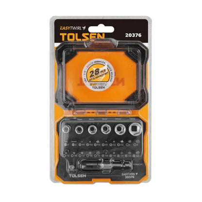 Tolsen 28PCS BIT AND SOCKET SET