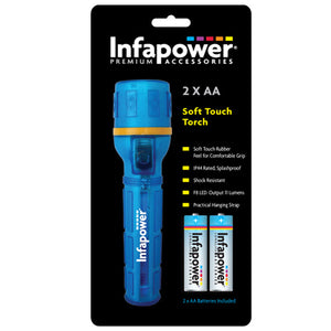 Infapower LED Soft Touch Torch (2x AA Batteries Included) - F020