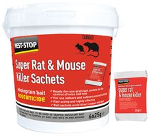 Super Rat & Mouse Killer Poison Sachets (6 x 25g) - PSSA005
